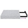 vidaXL Schweberegal Betongrau 23x23,5x3,8 cm MDF