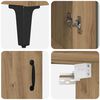 vidaXL Highboard Artisan-Eiche 69,5 x 34 x 180 cm Holzwerkstoff