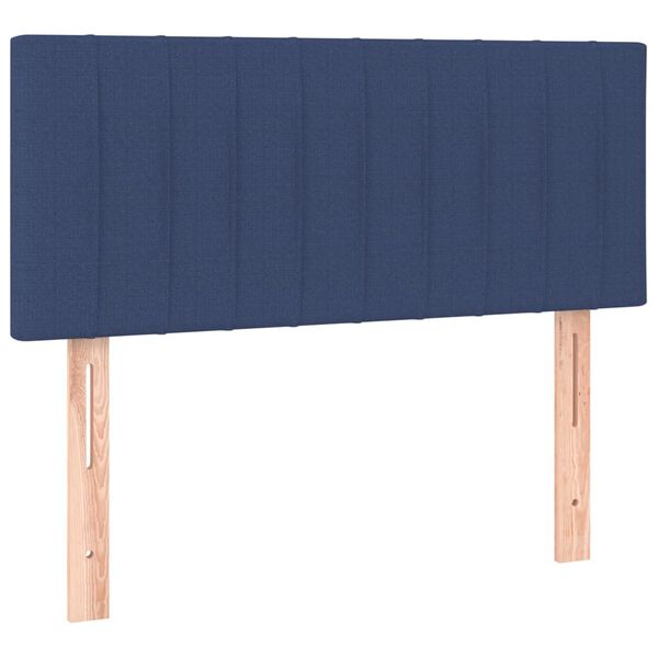 vidaXL LED Kopfteil Blau 80x5x78/88 cm Stoff