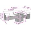 vidaXL Garten-Sofa-Set mit Kissen 7 pcs Beige und Creme