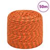 vidaXL Bootsseil Orange 10 mm 50 m Polypropylen
