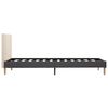 vidaXL Bettgestell mit LED Cremewei&szlig; und Dunkelgrau Stoff 100 x 200 cm