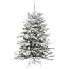 vidaXL K&uuml;nstlicher klappbarer Weihnachtsbaum Wei&szlig; 150 cm PE und PVC