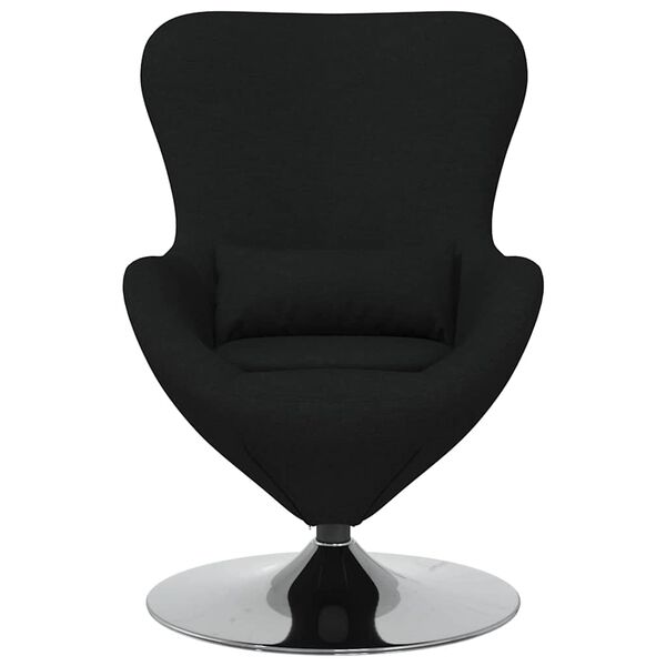 vidaXL Eiersessel Schwarz 63 x 73 x 90 cm Stoff