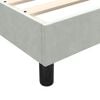 vidaXL Boxspringbett mit Matratze Hellgrau 160x220 cm Samt