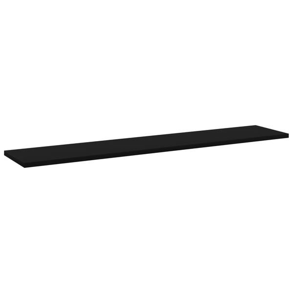 vidaXL B&uuml;cherregal-Bretter 4 Stk. Schwarz 100x20x1,5 cm Holzwerkstoff