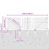 vidaXL Zaunpfosten Silber 25 x 0,6 m (60 x 60 mm Maschen) Stahl