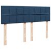 vidaXL Boxspringbett mit Matratze Blau 160x200 cm Stoff