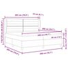 vidaXL Boxspringbett mit Matratze Dunkelgrau 90x190 cm Blau Stoff