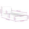 vidaXL Bettgestell "Dover" Cappuccino-Braun 80x200 cm Kunstleder