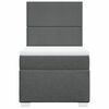 vidaXL Boxspringbett mit Matratze Dunkelgrau 100x200 cm Stoff