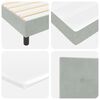 vidaXL Boxspringbett mit Matratze Hellgrau 140 x 200 cm Stoff
