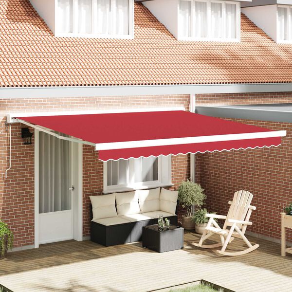 vidaXL Markisenersatzstoff Rot 380 x 295 cm Polyester