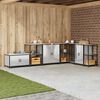 vidaXL K&uuml;chenaufbewahrung mit Regal Silber 60 x 50 x 92 cm Stahl