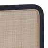 vidaXL Kopfteil mit Kopfteil Schwarz 160 x 55 x 3 cm Rattan