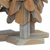 vidaXL Weihnachtsbaum mit St&auml;nder 3 pcs Braun Massivholz Teak