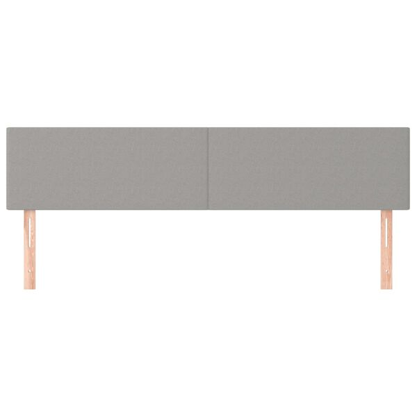 vidaXL Kopfteile 2 Stk. Hellgrau 100x5x78/88 cm Stoff