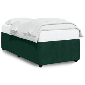 vidaXL Bettgestell ohne Matratze Dunkelgr&uuml;n 80x200 cm Samt