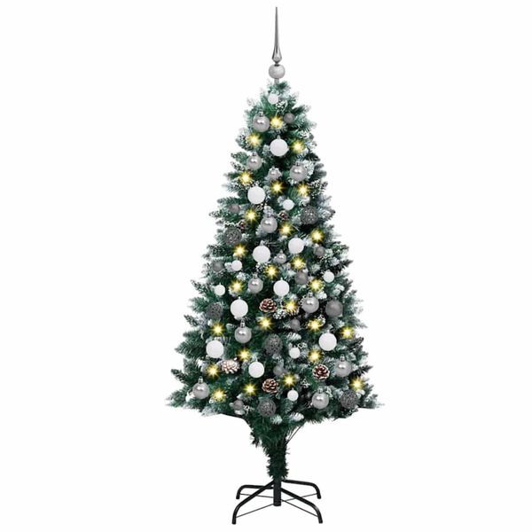 vidaXL K&uuml;nstlicher Weihnachtsbaum mit 300 LEDs mit St&auml;nder Gr&uuml;n 180 cm