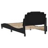 vidaXL Bettgestell "Viana" ohne Matratze Schwarz 100x203 cm Kunstleder