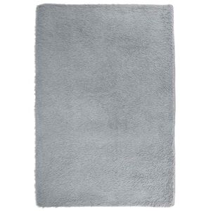 vidaXL Teppich Shaggy Hochflor NAVARRA Hellgrau 120x170 cm Polyester
