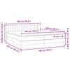 vidaXL Boxspringbett mit Matratze & LED Dunkelgrau 180x220 cm Samt