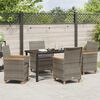 vidaXL Garten Essgruppe 5 pcs Grau Poly-Rattan