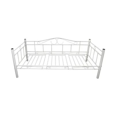 vidaXL Tagesbett-Rahmen Weiß Metall 90×200 cm