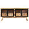 vidaXL Sideboard Braun und Schwarz 160x30x76 cm Massivholz Mango
