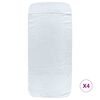 vidaXL Strandt&uuml;cher 4 Stk. Wei&szlig; 60x135 cm Stoff 400 GSM