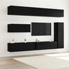 vidaXL TV-Schrankset 7 pcs Schwarz Eichen-Optik Holzwerkstoff