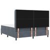 vidaXL Boxspringbett mit Matratze Dunkelgrau 180 x 200 cm Samt
