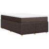 vidaXL Boxspringbett mit Matratze Dunkelbraun 120x190 cm Stoff