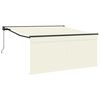 vidaXL Einziehbare Markise Creme 300 x 250 cm Polyester und Aluminium