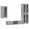vidaXL TV-Schrankset mit Regal FLORIN 3 pcs Beton Grau Holzwerkstoff