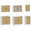vidaXL 7-tlg. K&uuml;chenschrank-Set Kalmar Artisan-Eiche Holzwerkstoff
