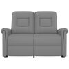 vidaXL 2-Sitzer Massagesessel Grau Kunstleder
