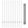 vidaXL Zaun mit Pfosten Silber 1,2 x 25 m Stahl