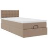 vidaXL Ottoman-Bett mit Matratzen & LEDs 90x200 cm Kunstleder