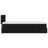 vidaXL Ottoman-Bett mit Matratze & LEDs Schwarz 90x200 cm Stoff