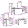 vidaXL Gartenm&ouml;bel Set 4 pcs Schwarz und Dunkelgrau