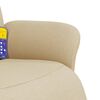 vidaXL Massagesessel mit Fu&szlig;teil Creme Stoff