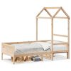 vidaXL Tagesbett mit Dach 80x200 cm Massivholz Kiefer