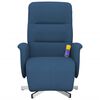 vidaXL Massagesessel mit Fu&szlig;teil Blau Stoff