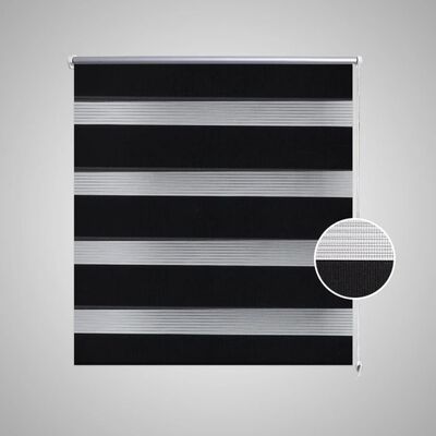 Doppelrollo Seitenzug 120 x 175 cm schwarz
