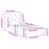 vidaXL Bettgestell ohne Matratze Dunkelgr&uuml;n 90x200 cm Samt