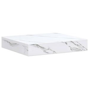 vidaXL Wandregal Wandhalterung Wei&szlig; Marmor 23 x 23,5 x 3,8 cm