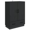 vidaXL Sideboard Schwarz 66 x 34,5 x 92 cm Holzwerkstoff