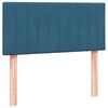 vidaXL Boxspringbett mit Matratze Dunkelblau 80x220 cm Samt