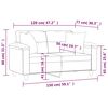 vidaXL 2-Sitzer-Sofa mit Kissen Creme 120 cm Kunstleder